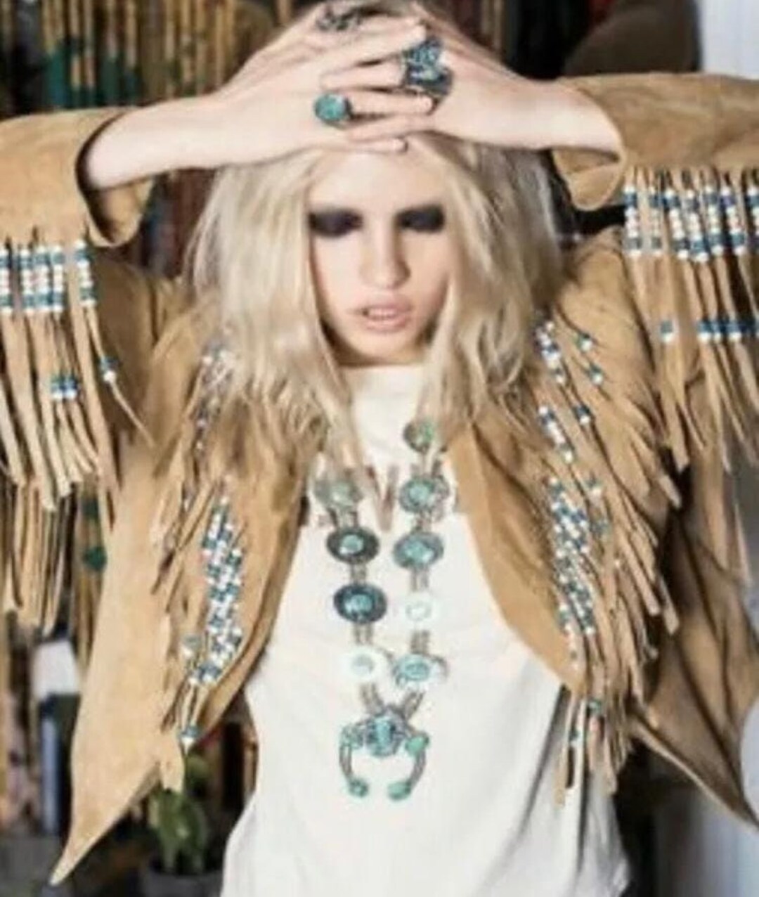 Women's Vintage Fringe Leather Jacket, Brown Suede Leather Jacket