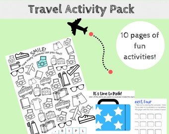 Kids travel activity pack