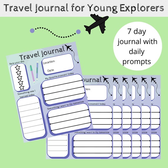 Kids Travel Journal Printable - Etsy