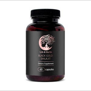 Black Gold Shilajit Pure Resin 60 Capsules Natural Organic