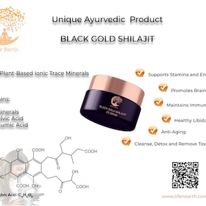Authentic Altai Shilajit Powder: Natural Fulvic Acid, Organic