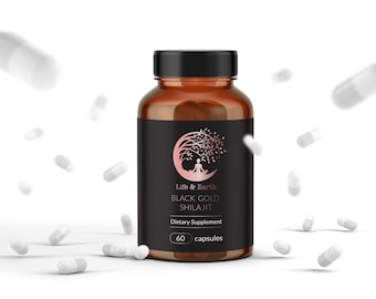 Black Gold Shilajit Pure Resin 60 Capsules Natural Organic