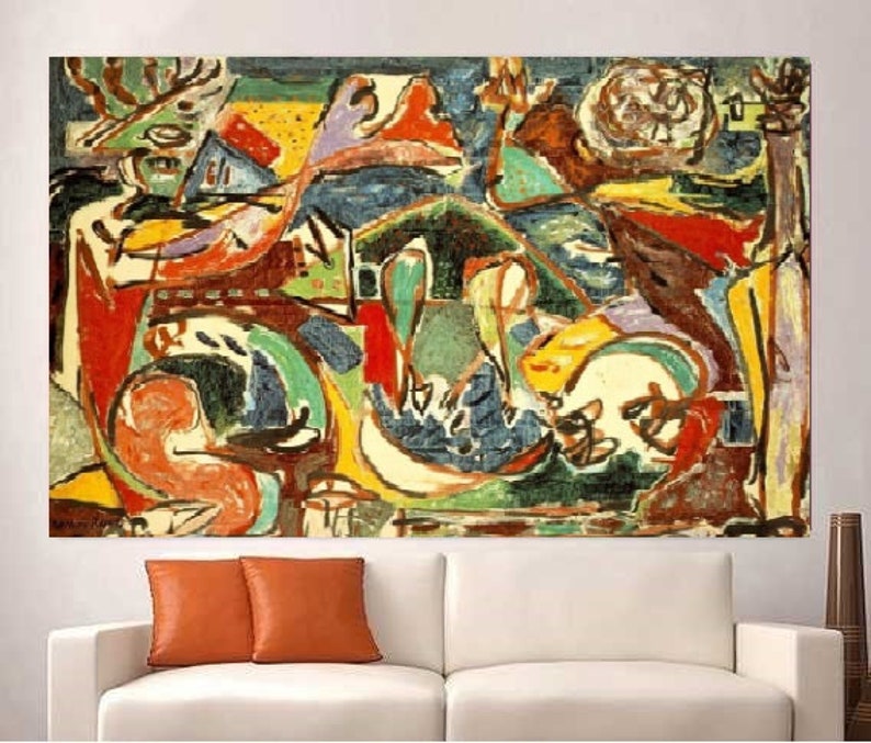 Jackson Pollock the Key Art Printallover Paintingaction Etsy