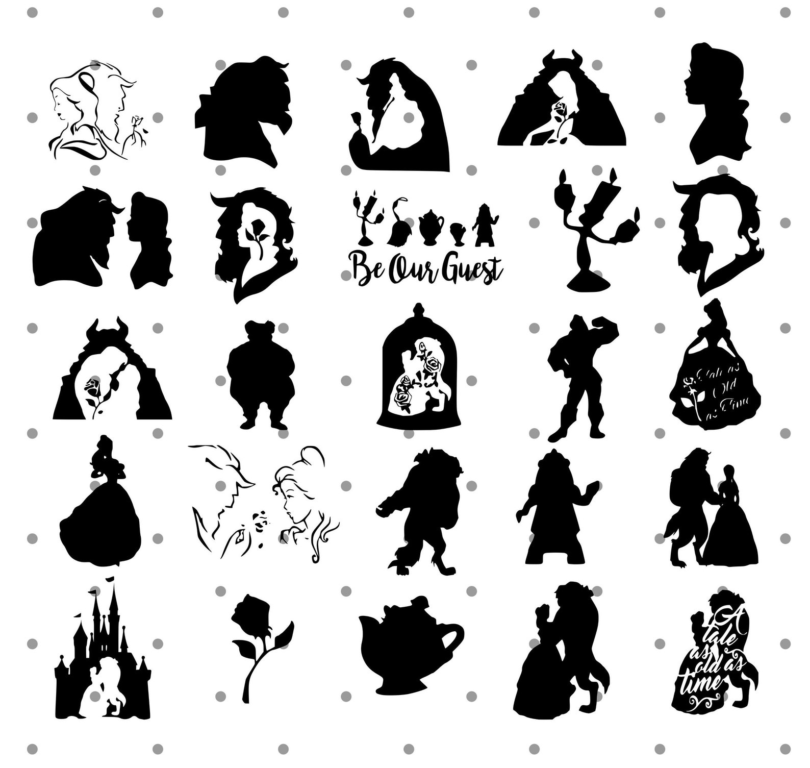 Beauty and the Beast SVG Tale as Old as Time Svg Bundle Belle Svg Beast