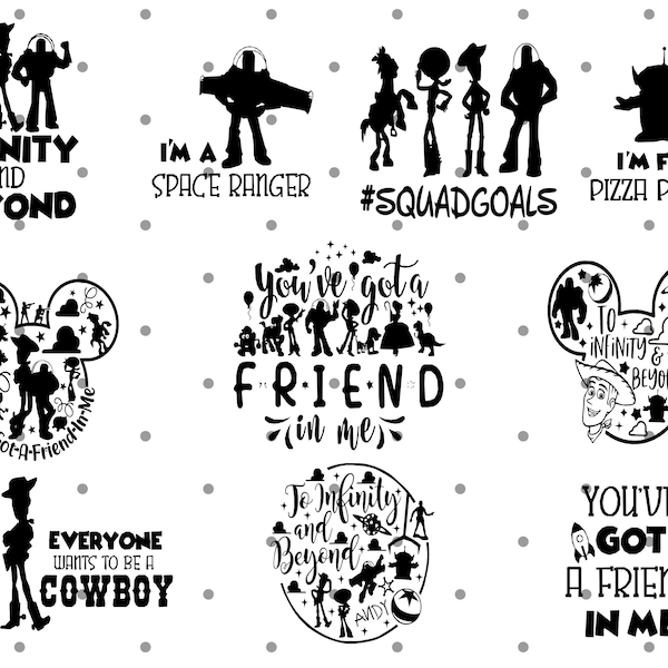 Toy Story SVG Toy Story Bundle Svg Toy Story silhouette Toy Story cricut toy story party toy story birthday Woody svg Instand Download