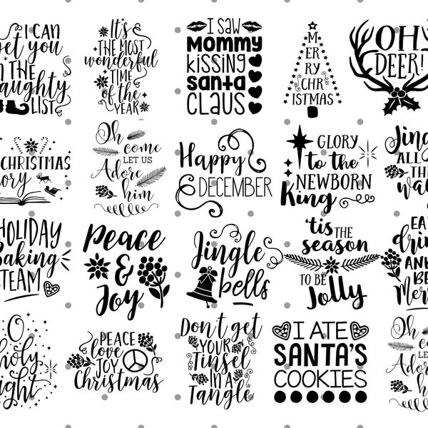 Christmas SVG Bundle, Christmas Quotes Svg, Winter Svg, Christmas Funny Svg, Christmas Sayings Svg, Merry Christmas, Instant Download