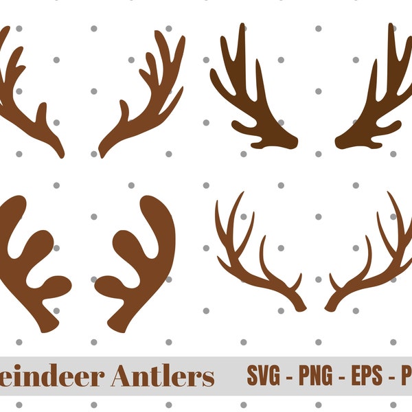 Reindeer Antlers SVG Deer Antlers Svg Christmas svg Deer Svg Merry Christmas Svg Horns Svg svg for cricut Instant Download