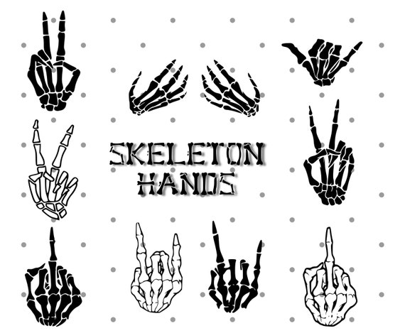 Skeleton Hands SVG Skull Skeleton Hand Halloween Svg Rack Hand Svg Middle  Finger Svg Cricut Cut Files Instant Download -  Canada