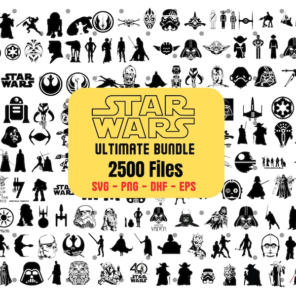 Star wars svg Bundle, 2500+ starwars svg bundle, Star Wars Cut files, Yoda svg, Darth Vader svg, Instant Download