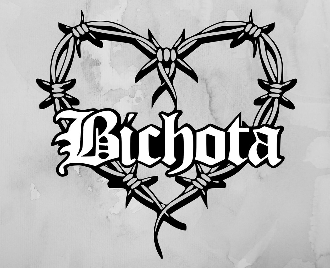 La Bichota SVG Bundle Karol G Bichota Svg Wire Heart Tattoo Svg File