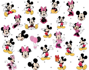 Mickey Mouse and Minnie Mouse SVG, Mickey Svg, Minnie svg, Birthday Svg, Mickey Mouse Clubhouse svg, Instant Download