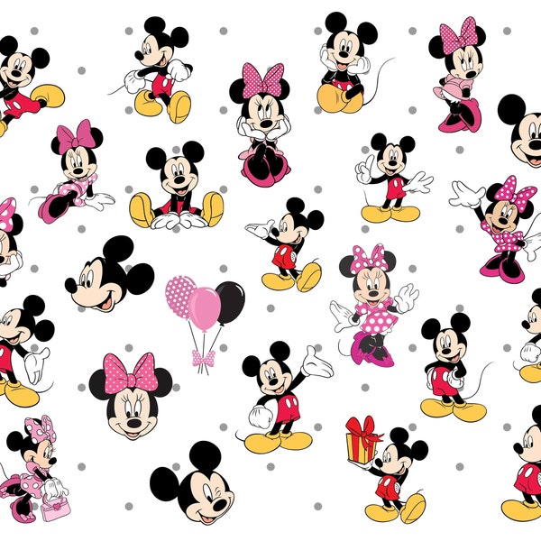 Mickey Mouse and Minnie Mouse SVG, Mickey Svg, Minnie svg, Birthday Svg, Mickey Mouse Clubhouse svg, Instant Download
