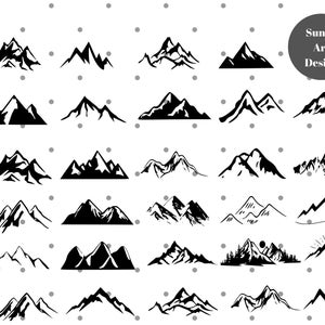 Mountains SVG Trees Svg Forest Svg Mountain Svg Bundle Outdoor - Etsy