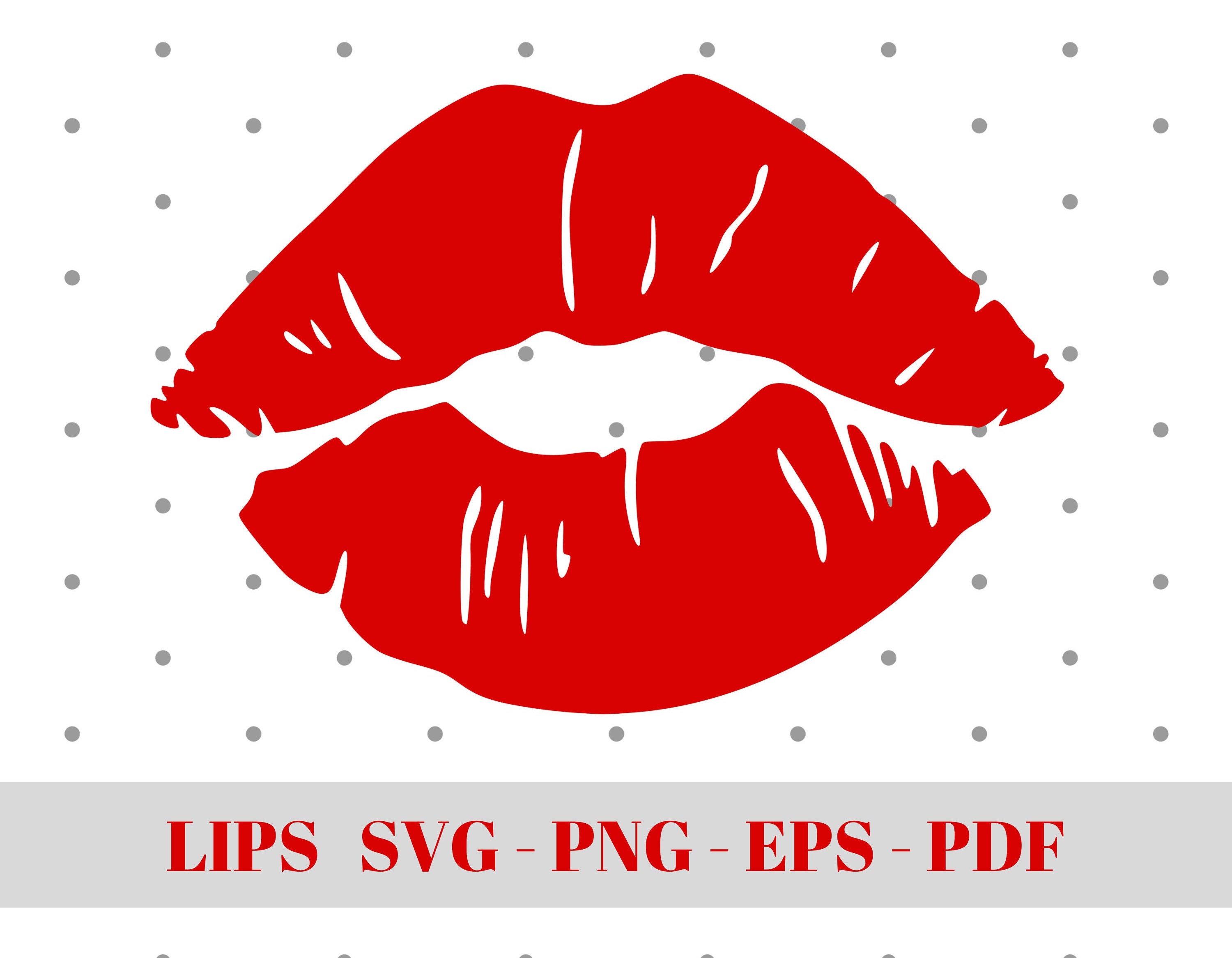 Lips SVG Red Lips Svg Kiss Svg American Lips Svg Cricut - Etsy