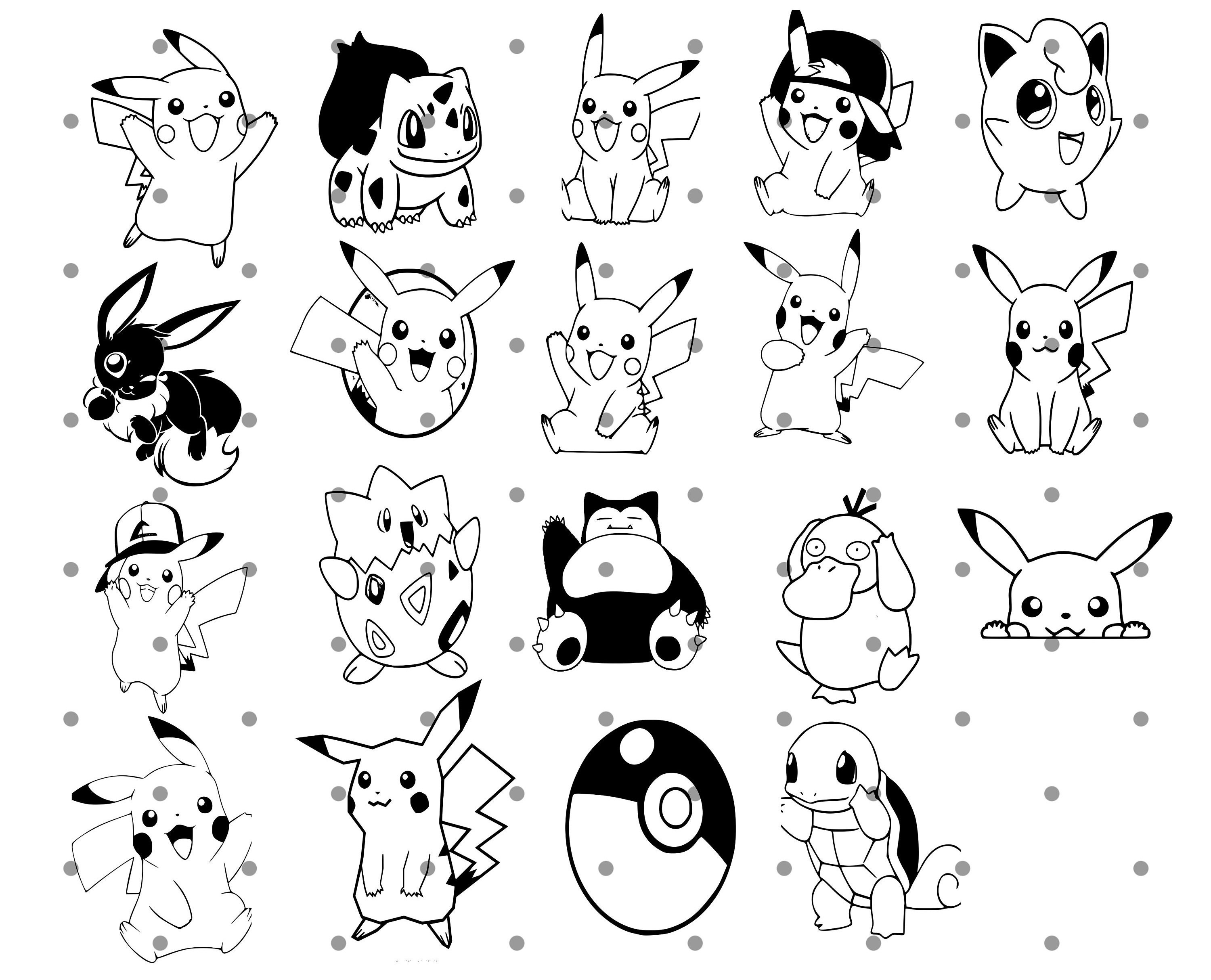 pokemon pikachu card black and white