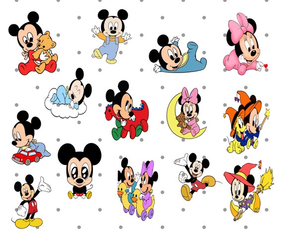 Baby Mickey Mouse SVG Mickey Mouse Svg Baby Minnie Mouse Svg - Etsy