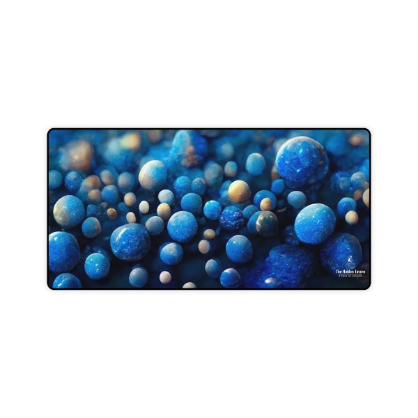 XL Desk Mat Blue Crystals