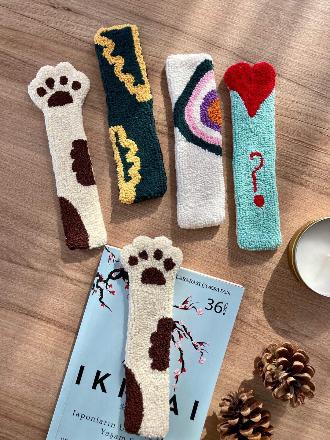 Punch Needle Cat Bookmark bookmarks Classic Love Cats Etsy