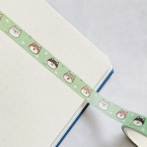 2 m langes dekoratives Washi Tape mit Cartoon Hunden, einseitiges dekoratives Klebeband für Scrapbooking und Journalzubehör