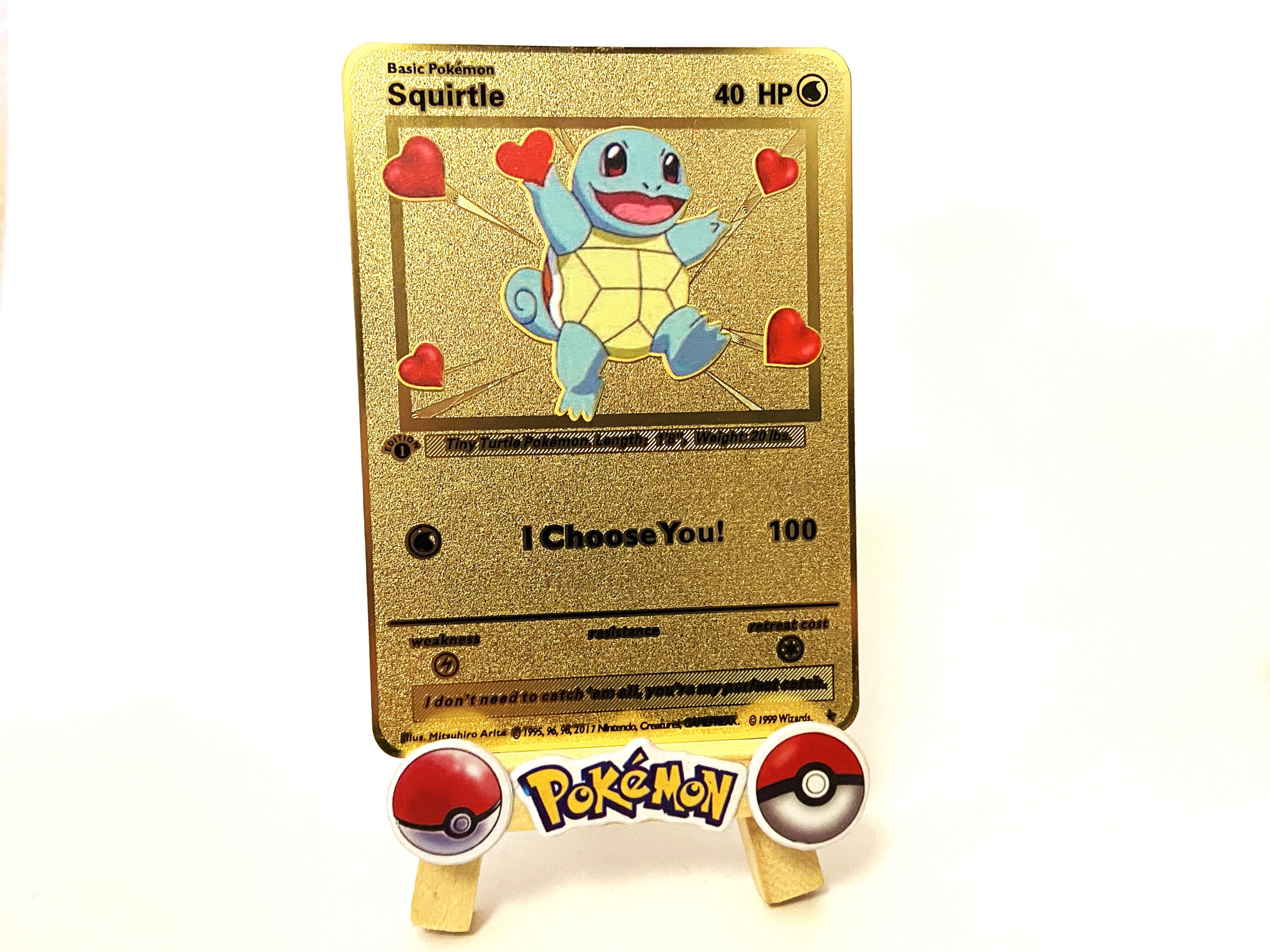 Pokemon Gold Card - Squirtle I Choose You - Valentine's Day Gift for Him or  Her - Metal Anniversary Card With High Quality Sleeve - Etsy Australia