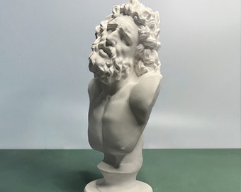 Laocoon Bust Plaster Statue, Roman Art, Replica Sculpture, Greek Figure Plaster, Nordic Statue Art, Shelf Decor, Paperweights, Gift For Him