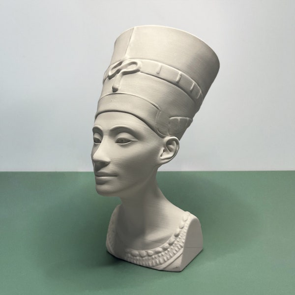 Egipto Reina Nefertiti Busto Escultura de yeso, Arte antiguo del Cercano Oriente, Escultura de yeso egipcio vintage, Estatua artesanal Arte Decoración del hogar