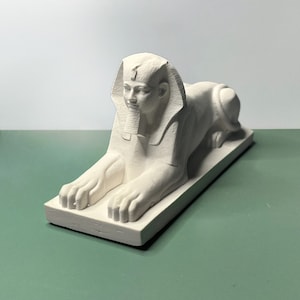 Sphinxes of Hatshepsut Plaster Sculpture, Ancient Near Eastern Art,Classical Egyptian Plaster Sculpture, Paperweights Gift,Small Shelf Decor