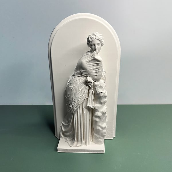 Polyhymnia Plaster Sculpture, Greek Mythology Decor, Greek Mythology Gypsum Statue, Craft Plaster Greece Sculpture Arts Museum Home Decor