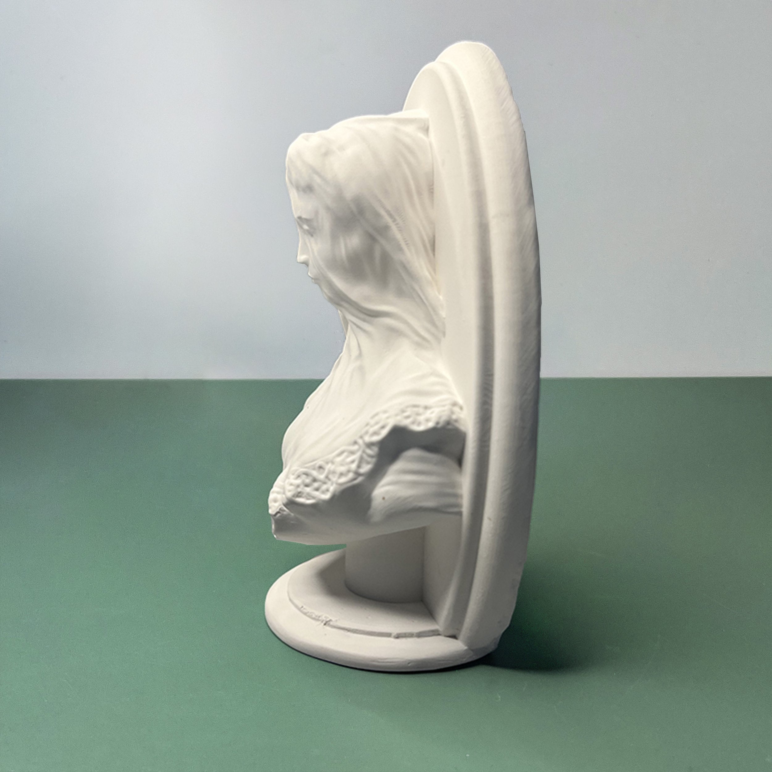 ヴェールをまとった女性の石膏胸像：古代ギリシャの手工芸彫刻 - Etsy 日本
