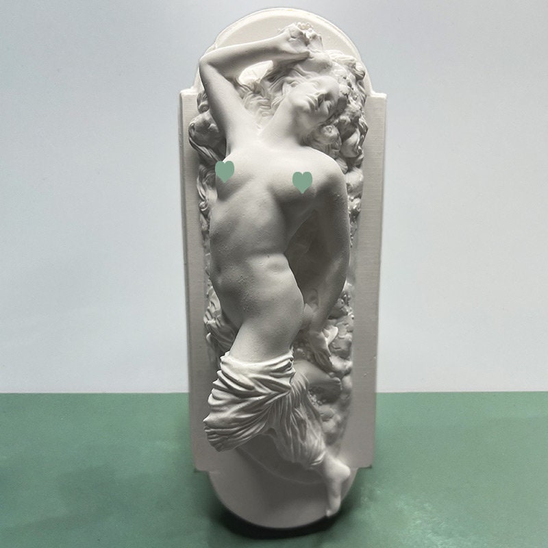 女性の裸の石膏彫刻、石膏装飾芸術、石膏像の描画練習、工芸石膏