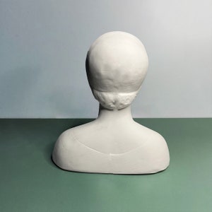 Plaster Lady Bust Statue: Nordic Art Decor, Minimalist Sculpture - Etsy