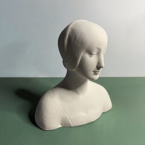 Büste einer Dame Gips Statue, Nordische Kunst Dekor, Arbeitszimmer Dekor, Geschenke für Mutter, Kleine Regal Dekor, Briefbeschwerer, Minimalistische Wohn Dekor
