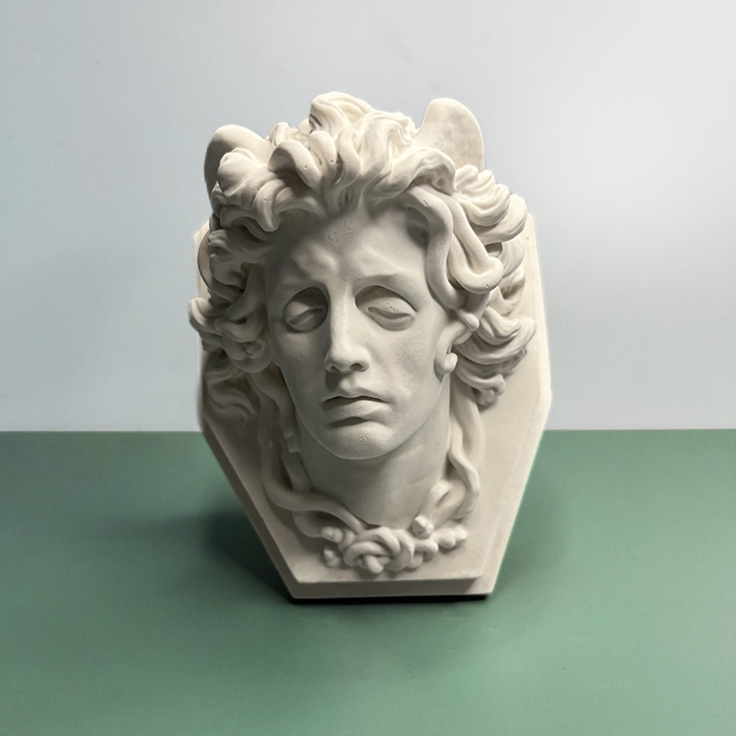 Madonna and Child Mythology Statue, European Bust Gypsum Portrait