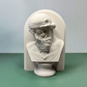 Poseidon Bust Plaster Statue, Ancient Greek religion Art, Replica Sculpture, Greek Figure Plaster, Nordic Statue Art,Shelf Decor,Paperweight
