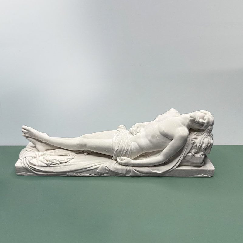 ギリシャ神話の装飾、眠っている男性の石膏彫刻、ギリシャ神話の
