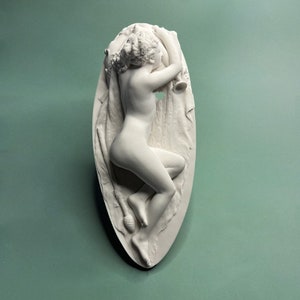 Sleeping Bacchante Mythology Decor,  Ancient Marble Gypsum Sculpture, Gypsum Statue Paperweights, Small Shelf Decor, Plaster Home Decor