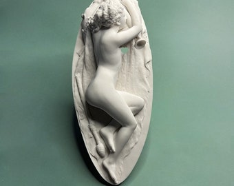 Sleeping Bacchante Mythology Decor,  Ancient Marble Gypsum Sculpture, Gypsum Statue Paperweights, Small Shelf Decor, Plaster Home Decor