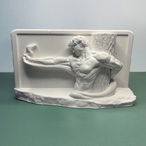 An Athlete Wrestling with a Python Figurine, Grecian Bust Gypsum Portrait, Craft Plaster Statue, Greece Gypsum Statue Nordic Home Decoration