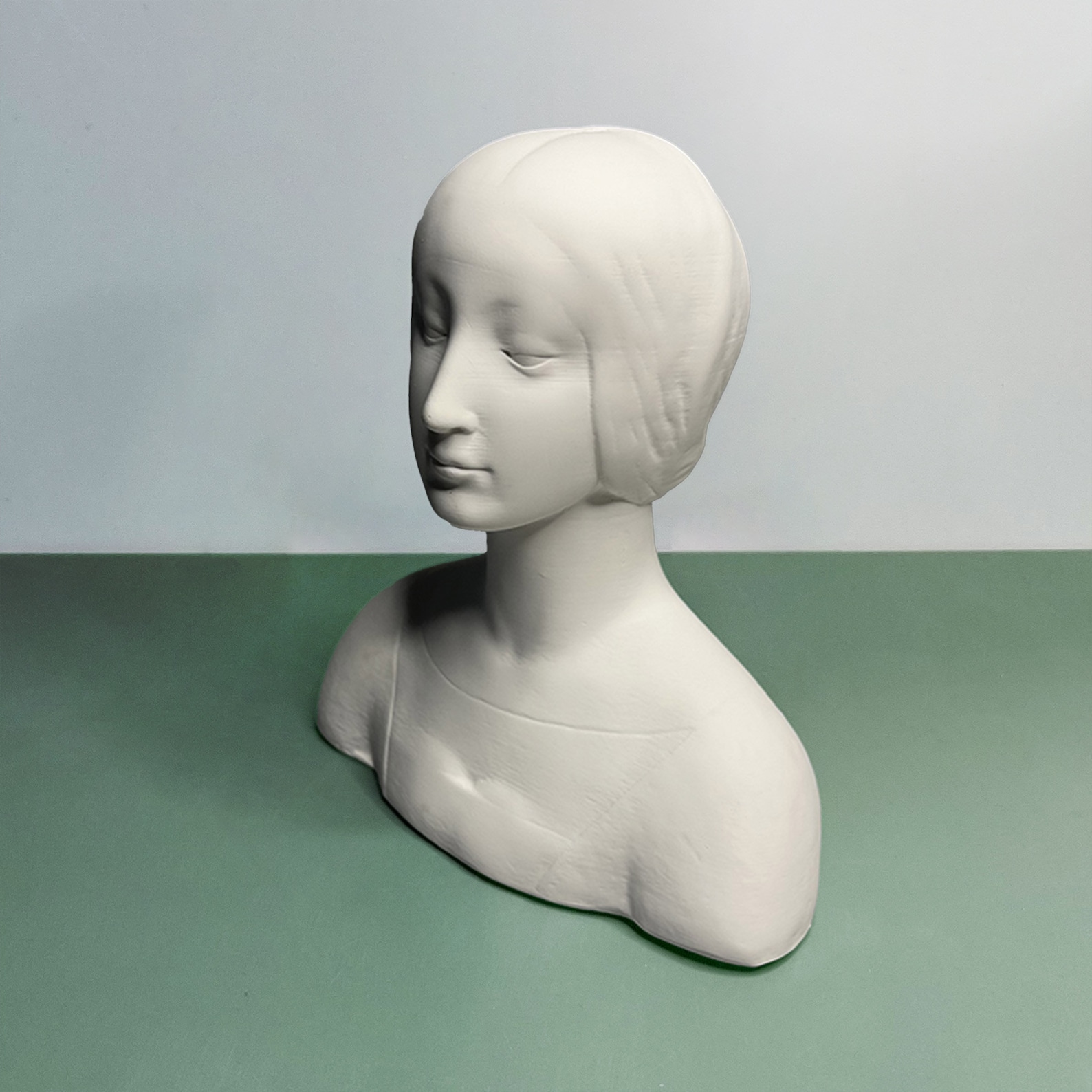 Plaster Lady Bust Statue: Nordic Art Decor, Minimalist Sculpture - Etsy