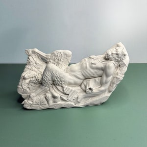 Pan Greek Bust Plaster Sculpture, Classical Greek Mythology Statue, Classical Greece Plaster Sculpture, Paperweights Gift, Small Shelf Decor
