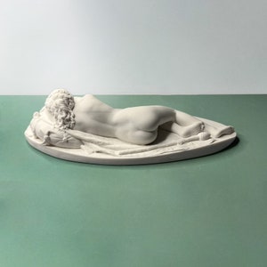 Greek Mythology Decor, Sleeping Bacchante Gypsum Sculpture, Gypsum Statue Draw Practice, Craft Plaster Greece Sculpture Arts Home Decoration