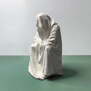 The Cloak of Conscience Plaster Statue, Roman Art, Replica Sculpture, Anna Chromy Plaster, Nordic Statue Art, Shelf Decor, Paperweights