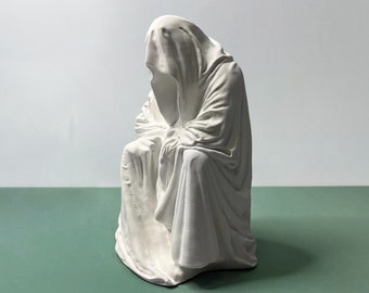 The Cloak of Conscience Plaster Statue, Roman Art, Replica Sculpture, Anna Chromy Plaster, Nordic Statue Art, Shelf Decor, Paperweights