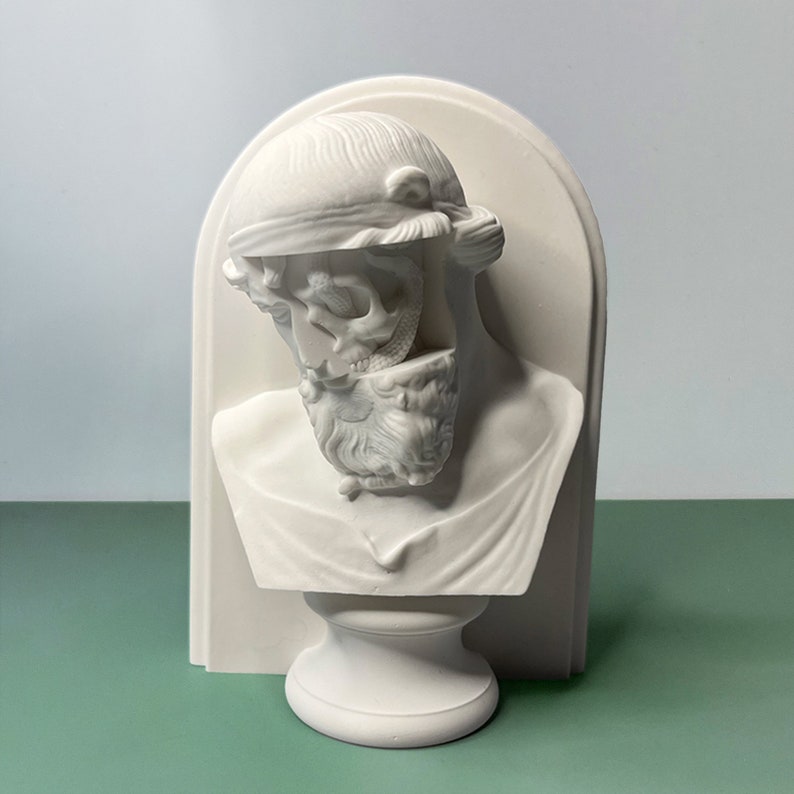 Poseidon Bust Plaster Statue Ancient Greek Religion Art - Etsy