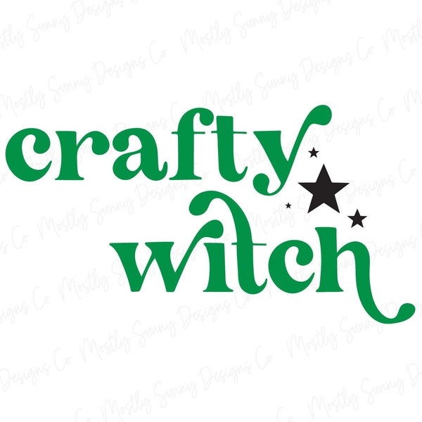 Crafty Witch svg, Goth, Halloween, Decals, Digital Download, Cricut