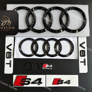 S4 Gloss Black Badges Package For Audi S4 B8 B9 B9.5 2013-2024 Models