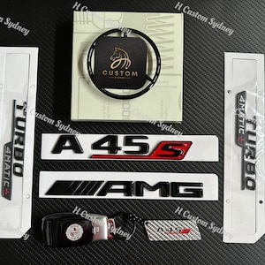 A45S Gloss Black Full Badges Emblems Package For W177 Exclusive Pack