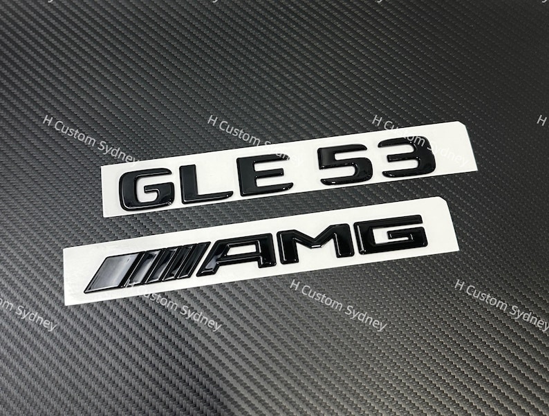 GLE53 Gloss Black Badges Emblems Package for Mercedes GLE53 V167 C167 ...