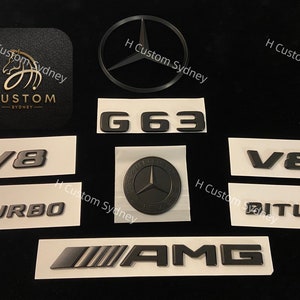 Matte Black G63 Badges Package For Mercedes G63 AMG 2013-2023 models Exclusive Pack
