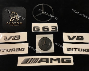 Matte Black G63 Badges Package For Mercedes G63 AMG 2013-2023 models Exclusive Pack